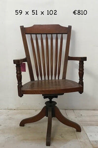 Teak Antique Office Chair est3056